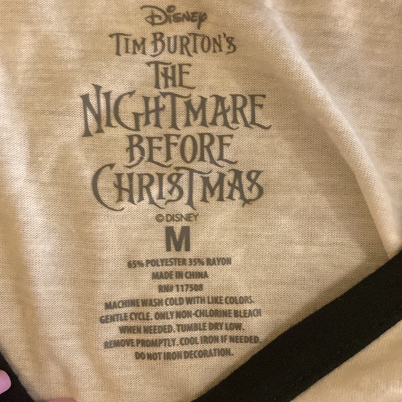 Jack and sally disney the nightmare before Christmas baseball tee size m medium - Picture 2 of 6